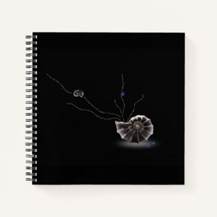 Gorgeous Seashell Poem about Loss Memorial poetry  Notebook
