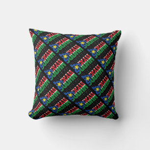 Gorgeous South Sudan National Flag Throw Pillow