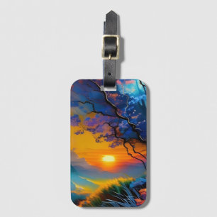 Gorgeous Sunrise over pond  Luggage Tag