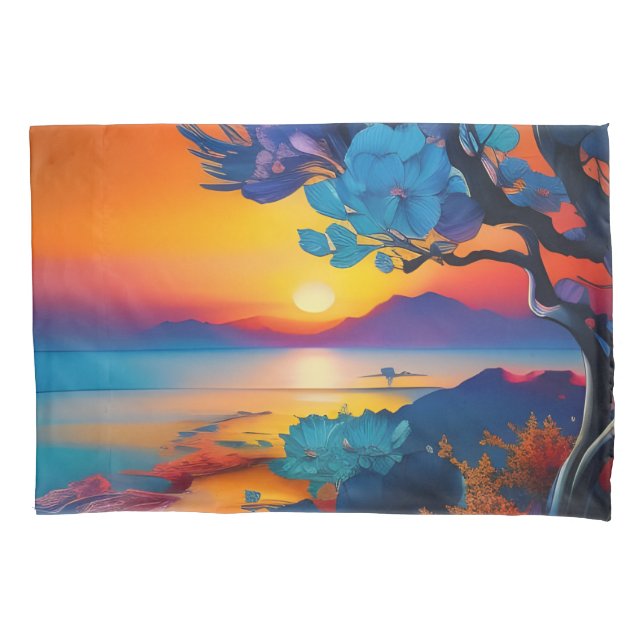 Gorgeous Sunrise over pond  Pillowcase (Front)