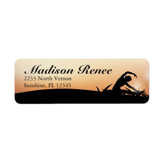 Gorgeous Sunrise Yoga Fitness Return Address Label