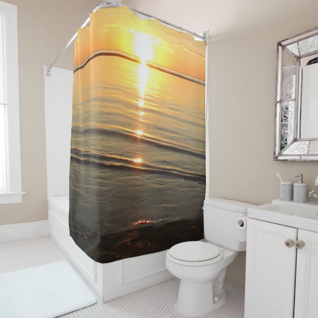 Gorgeous Sunset Over Cape Cod Harbour Shower (In Situ)