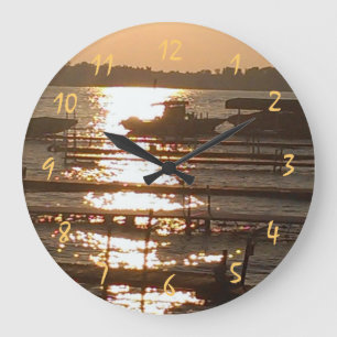 Gorgeous Sunset Round Clock