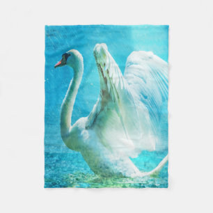 Gorgeous Swan Fleece Blanket