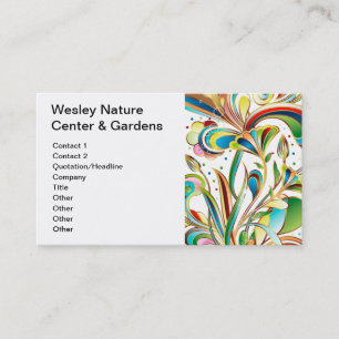 Gorgeous Swirling Flowers Appointment Card
