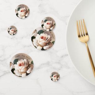 Gorgeous Tea Rose Bridal Shower Confetti