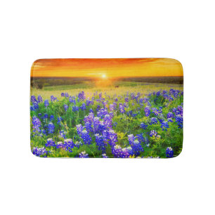 gorgeous Texas bluebonnets Bath Mat