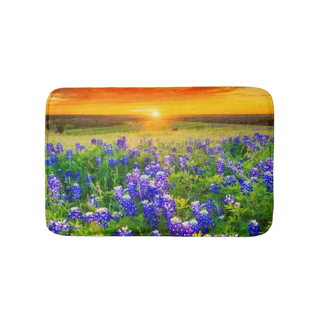 gorgeous Texas bluebonnets Bath Mat (Front)