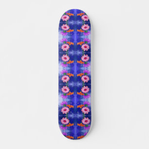 Gorgeous Three Colour Gerberas - Drawing Art Skateboard