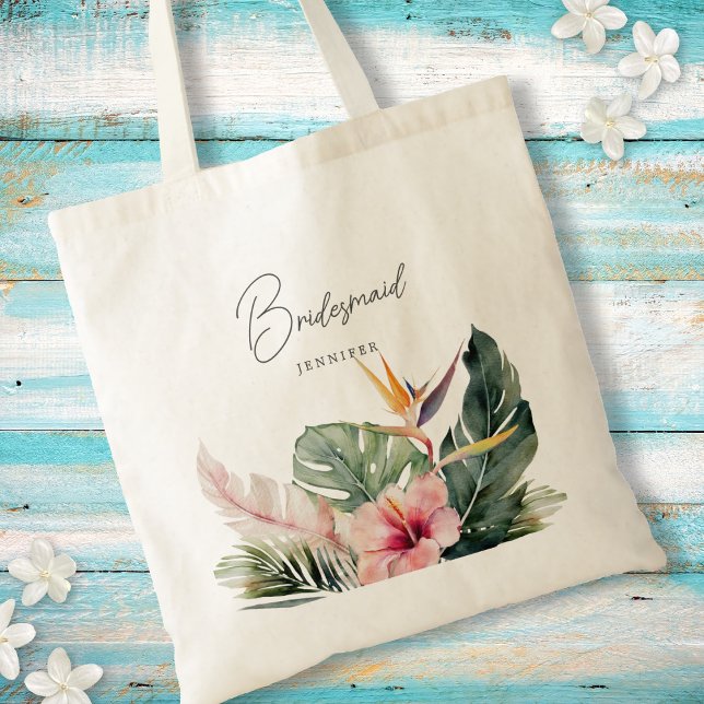 Gorgeous Tropical Botanicals Destination Wedding Tote Bag (Creator Uploaded)