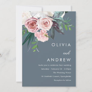 Gorgeous Tropical Modern Wedding Invitation