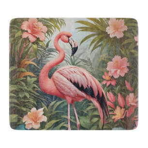 Gorgeous Tropical Pink Flamingo Bird Cutting Board