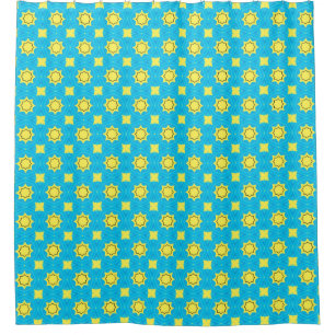 Gorgeous turquoise blue with geometric pattern