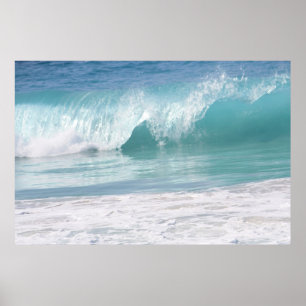 Gorgeous Turquoise Wave Poster