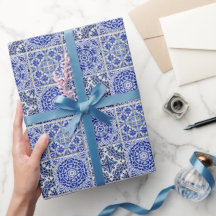 Gorgeous Vintage Pattern Blue and White Tiles
