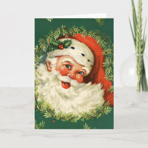 Gorgeous Vintage Santa Claus Image Holiday Card