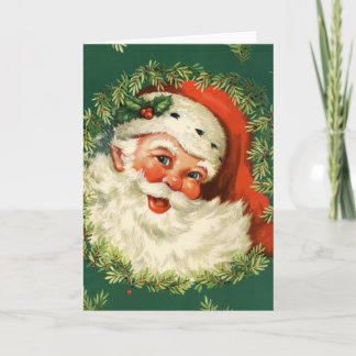 Gorgeous Vintage Santa Claus Image Holiday Card