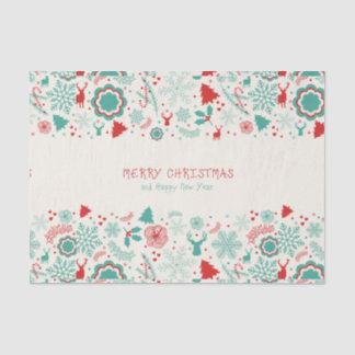 Gorgeous Vintage style Merry Christmas greeting Tissue Paper