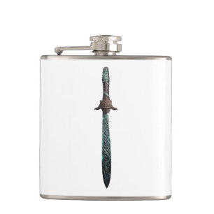 Gorgeous Vinyl Wrapped Flask with Printed Ancient