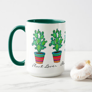 Gorgeous Watercolor Cactus In Beautiful Pot Mug