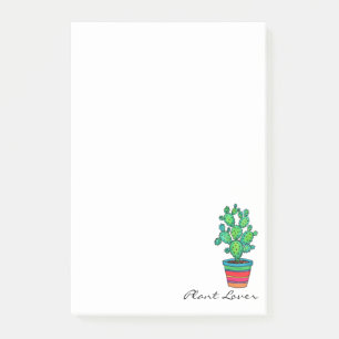 Gorgeous Watercolor Cactus In Beautiful Pot Post-it Notes