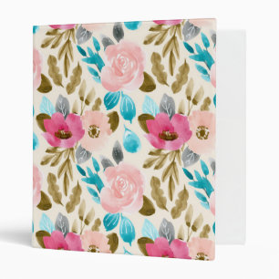 Gorgeous Watercolor Floral Binder