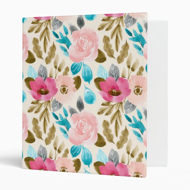 Gorgeous Watercolor Floral Binder (Front/Inside)