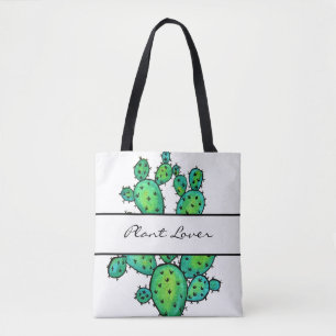 Gorgeous Watercolor Prickly Cactus Tote Bag
