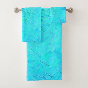 Gorgeous Watercolor Tropical Ocean Theme Design Bath Towel Set