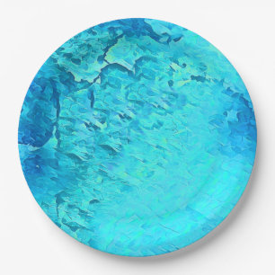 Gorgeous Watercolor Tropical Ocean Theme Design  Paper Plate