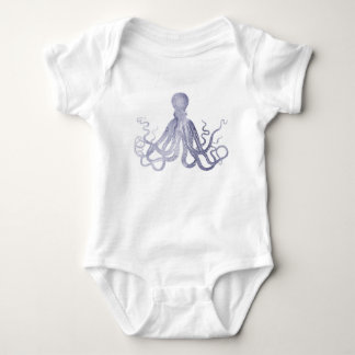 Gorgeous watercolour octopus minimalistic baby bodysuit