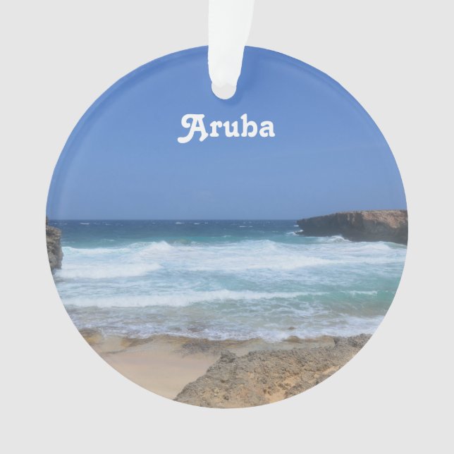 Gorgeous Waves Crashing in Aruba Ornament (Front)