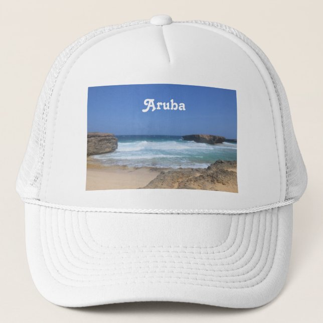 Gorgeous Waves Crashing in Aruba Trucker Hat (Front)