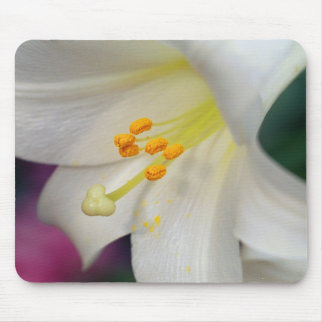 Gorgeous While Lily Mouse Pad (Front)