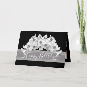Gorgeous White Daffodils Pretty Bouquet Birthday Card