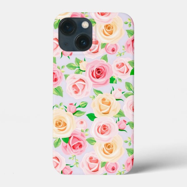 Gorgeous white pink roses Case-Mate iPhone case (Back)