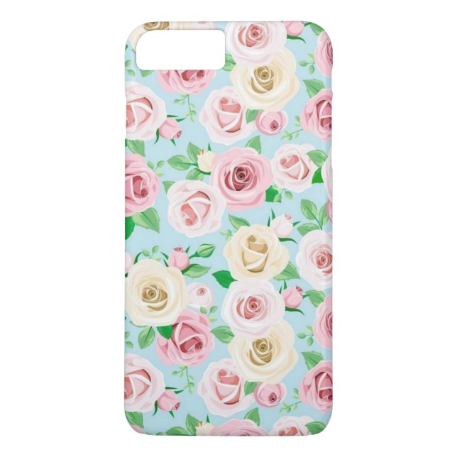 gorgeous white pink roses Case-Mate iPhone case (Back)