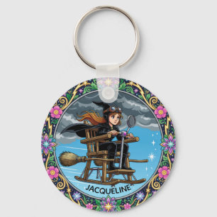 Gorgeous Witch Aviator Keychain