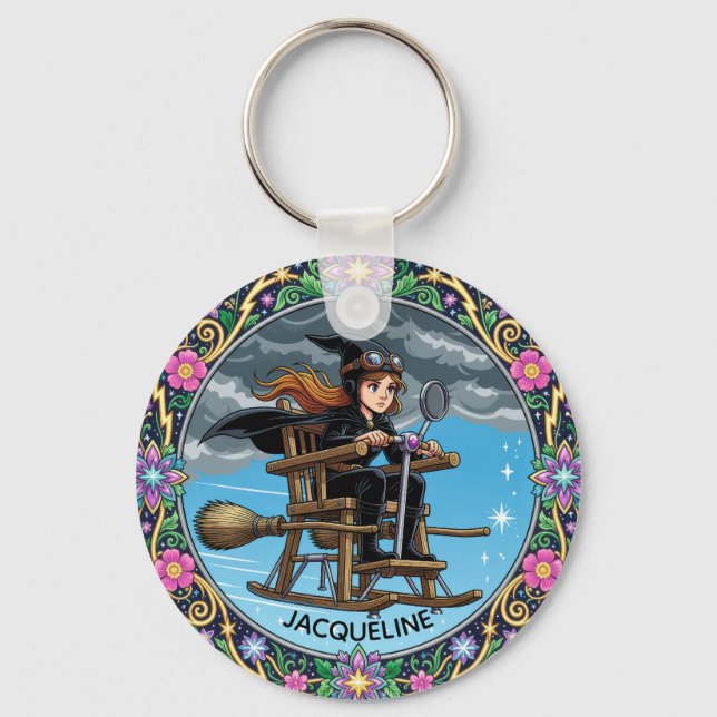 Gorgeous Witch Aviator Keychain (Front)