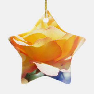 Gorgeous yellow rose flower.  Floral photography. Ceramic Ornament