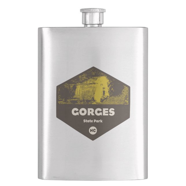 Gorges State Park North Carolina Hip Flask (Front)