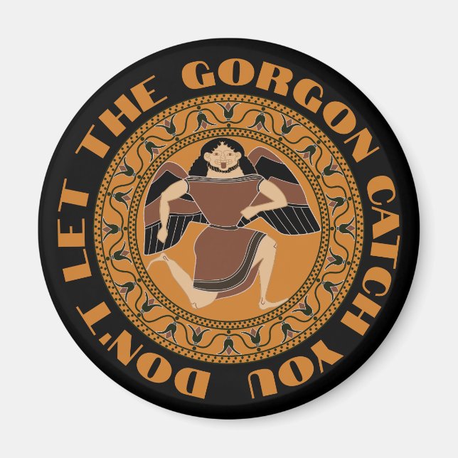 Gorgon: Terracotta kylix Siana cup Magnet (Front)