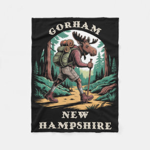 Gorham New Hampshire Nh Mountains Hiking Trail Moo Fleece Blanket