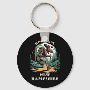 Gorham New Hampshire Nh Mountains Hiking Trail Moo Keychain