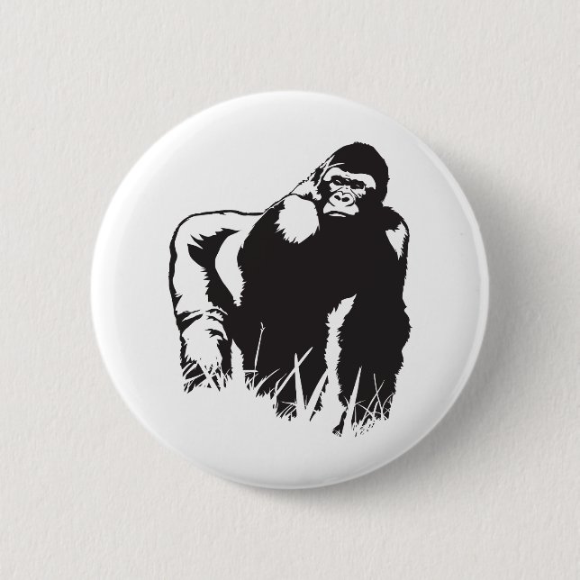 Gorilla 2 Inch Round Button (Front)