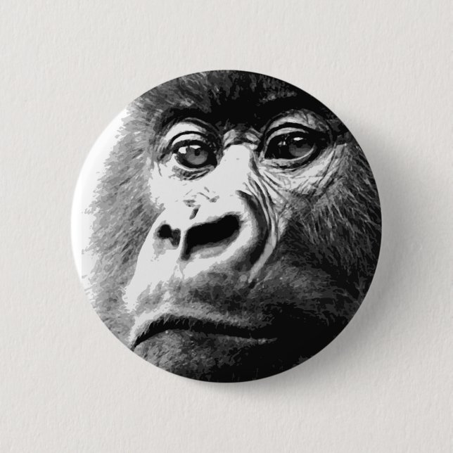 Gorilla 2 Inch Round Button (Front)