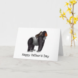 Gorilla and baby Father's Day card