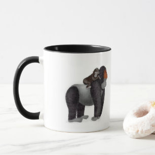 Gorilla and baby Father's Day mug