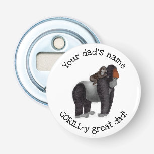 Gorilla and baby 'great dad' bottle opener
