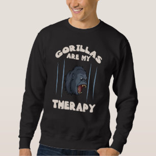 Gorilla Animal Quote Monkey Habitat Silverback Wes Sweatshirt